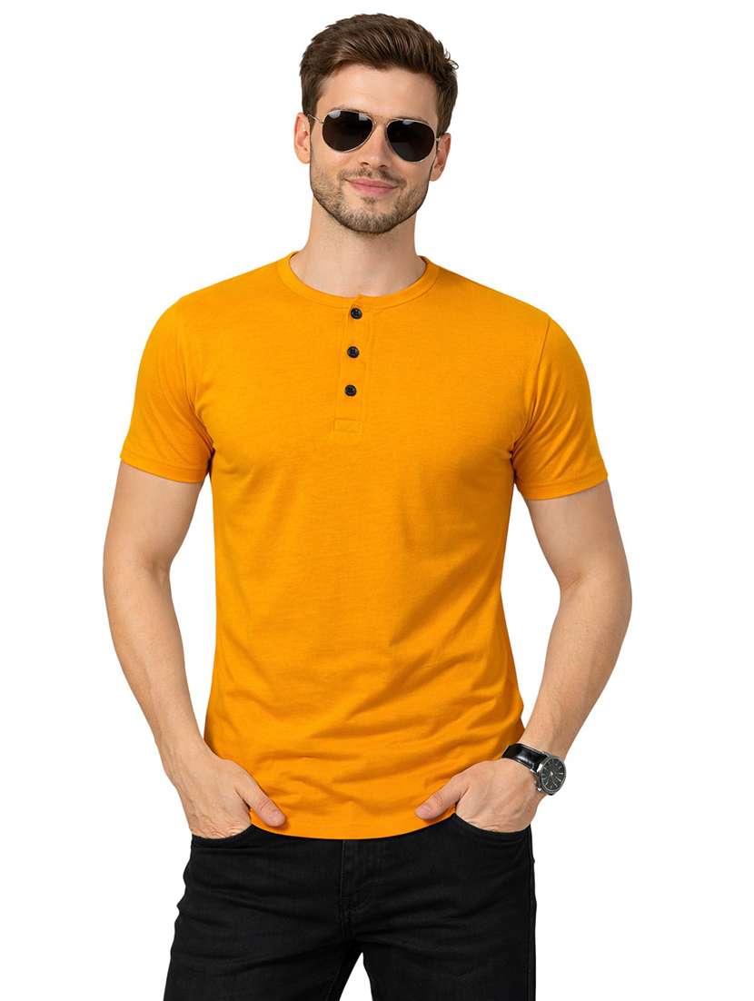 men solid short sleeve regular fit t-shirt