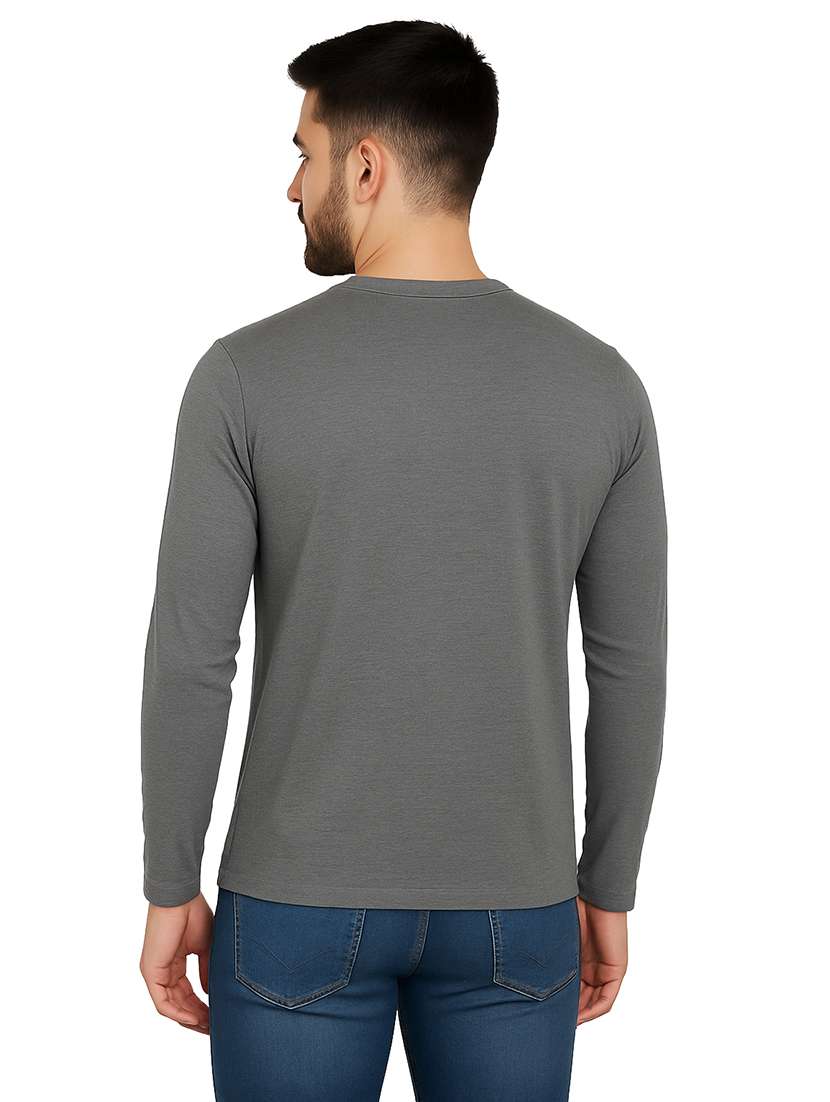 men solid long sleeve regular fit t-shirt - 22563732 -  Standard Image - 3