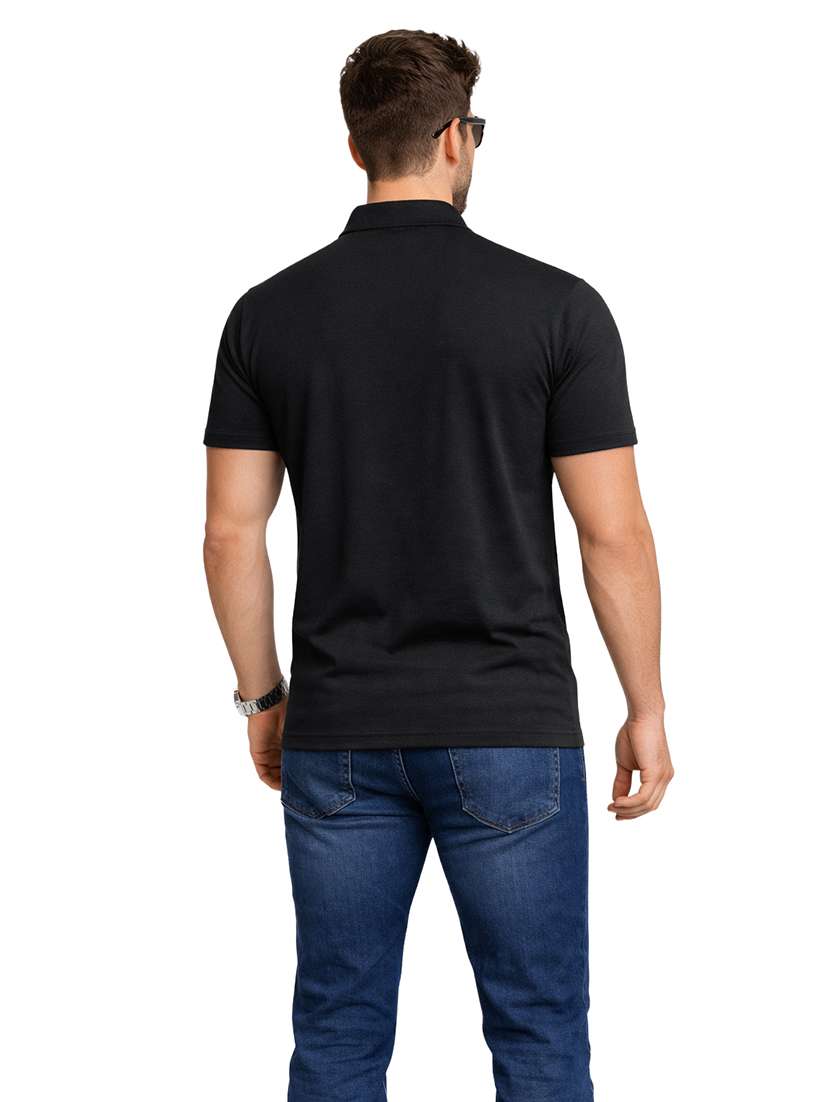 men solid short sleeve regular fit polo t-shirt - 22563754 -  Standard Image - 3