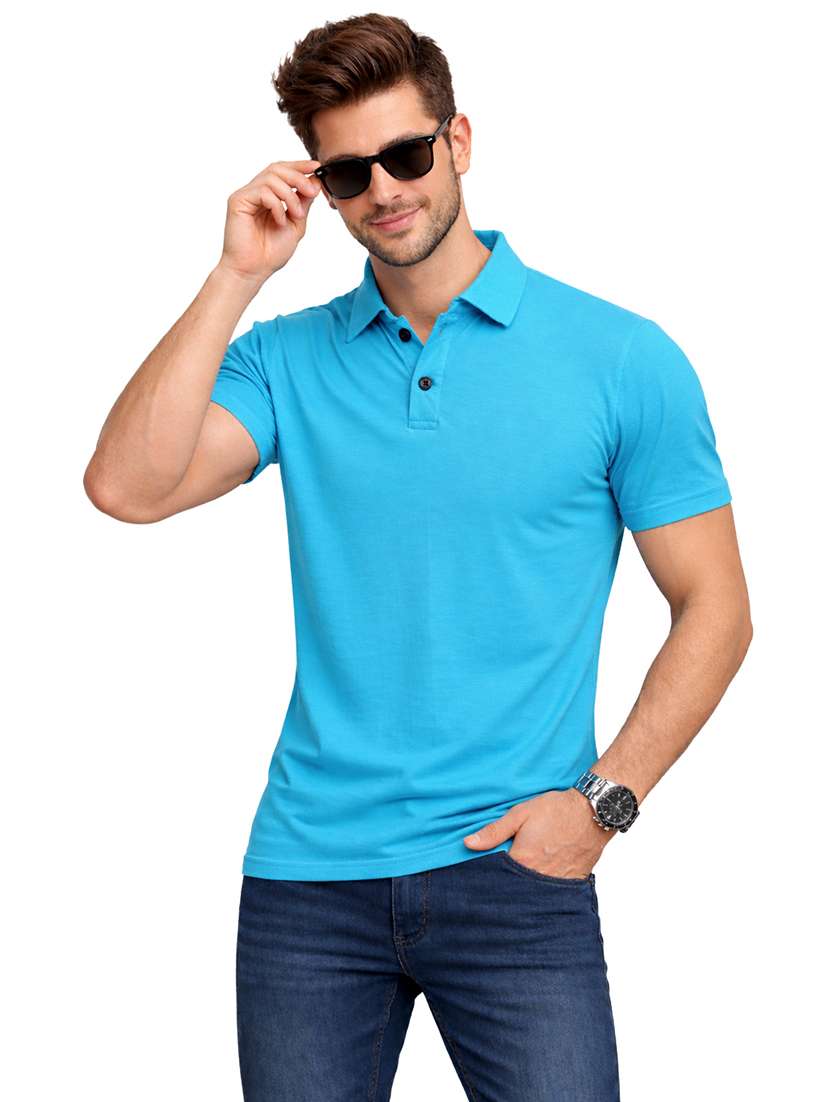 men solid short sleeve regular fit polo t-shirt