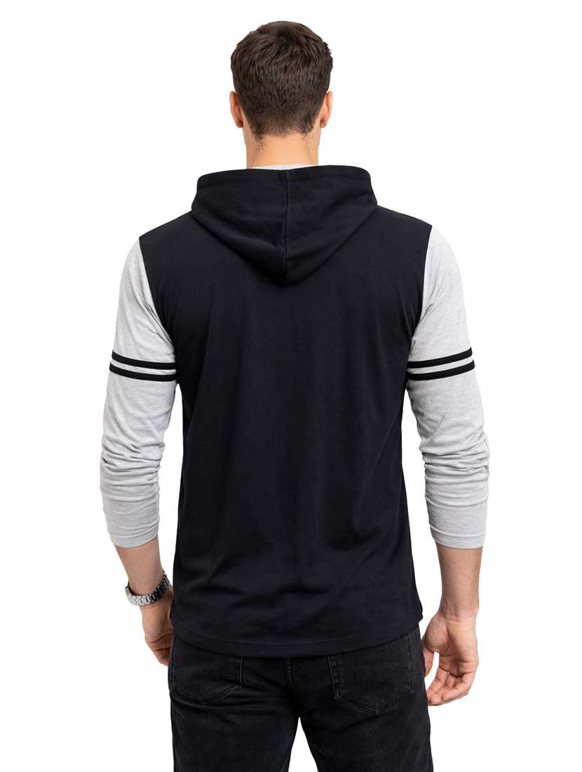 men color block long sleeve regular fit polo t-shirt - 22563782 -  Standard Image - 3