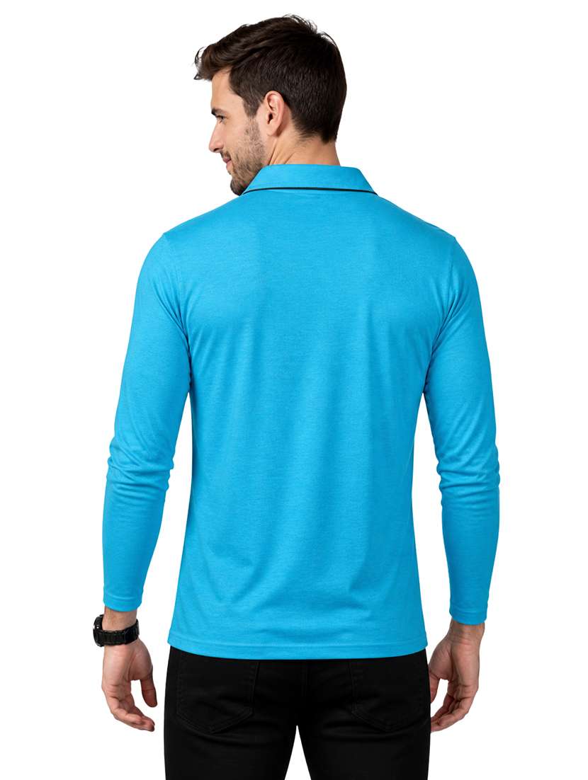 men solid long sleeve regular fit polo t-shirt - 22563789 -  Standard Image - 3