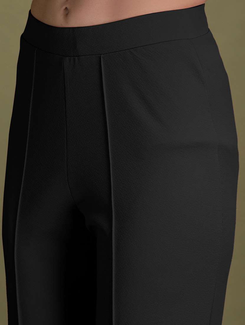 black lycra top and trouser set coord - 22563817 -  Standard Image - 5