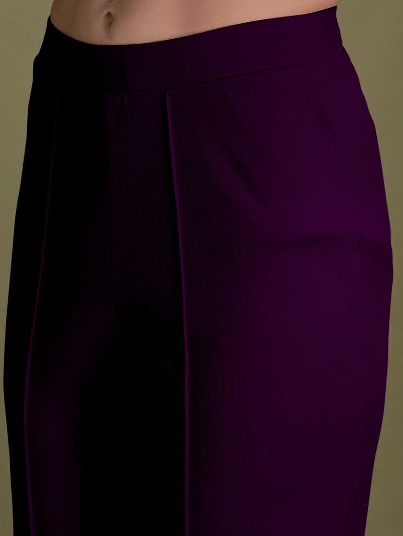 purple lycra top and trouser set coord - 22563820 -  Standard Image - 5