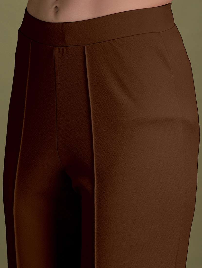 brown lycra top and trouser set coord - 22563821 -  Standard Image - 5