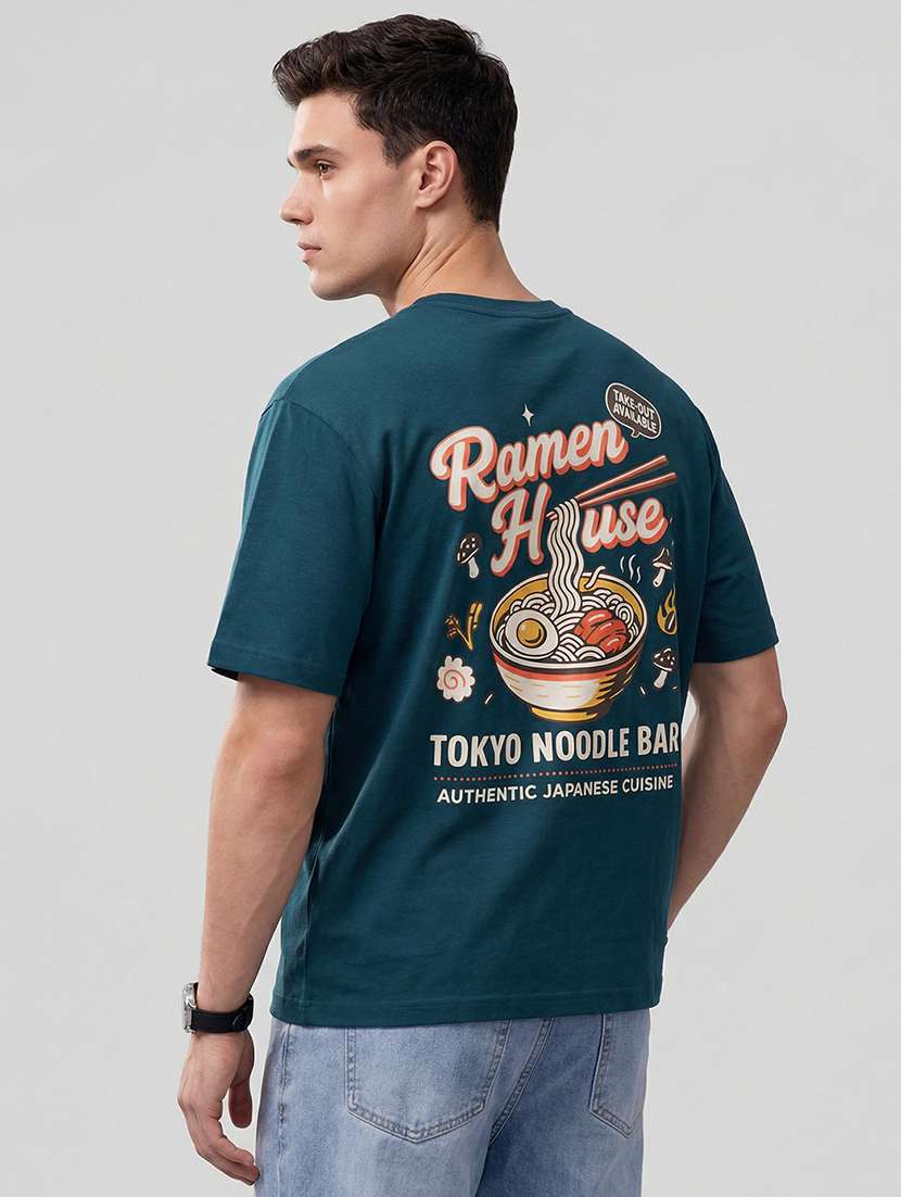 men printed round neck regular fit t-shirt