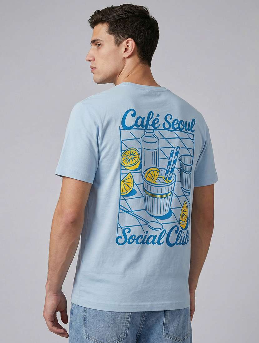 men printed round neck regular fit t-shirt