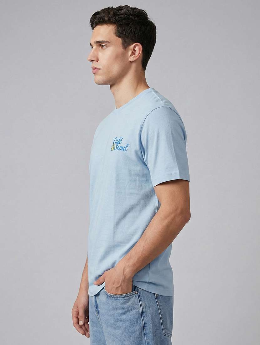 men printed round neck regular fit t-shirt - 22564796 -  Standard Image - 3