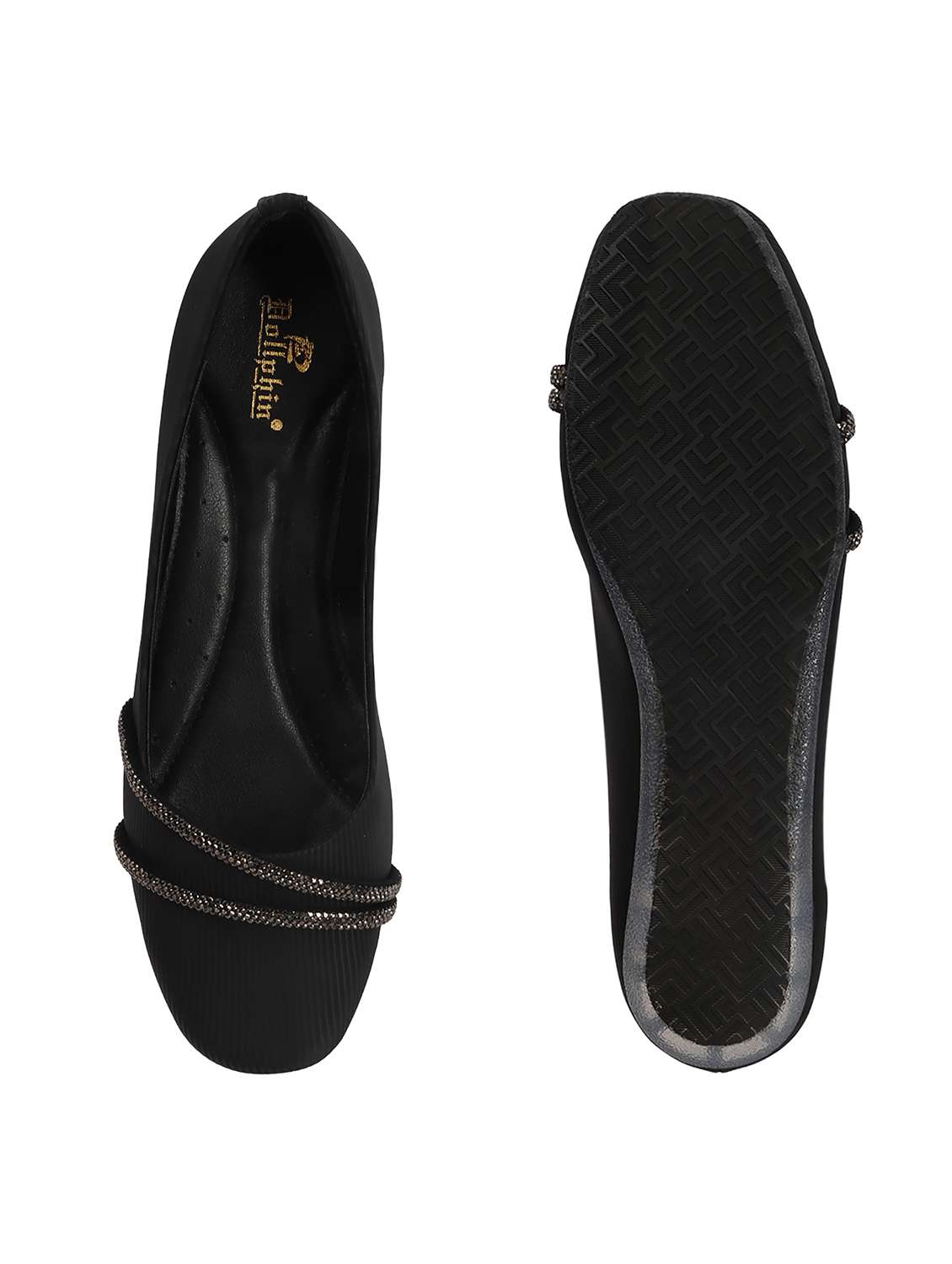 women embellished slip on ballerina - 22565130 -  Standard Image - 3