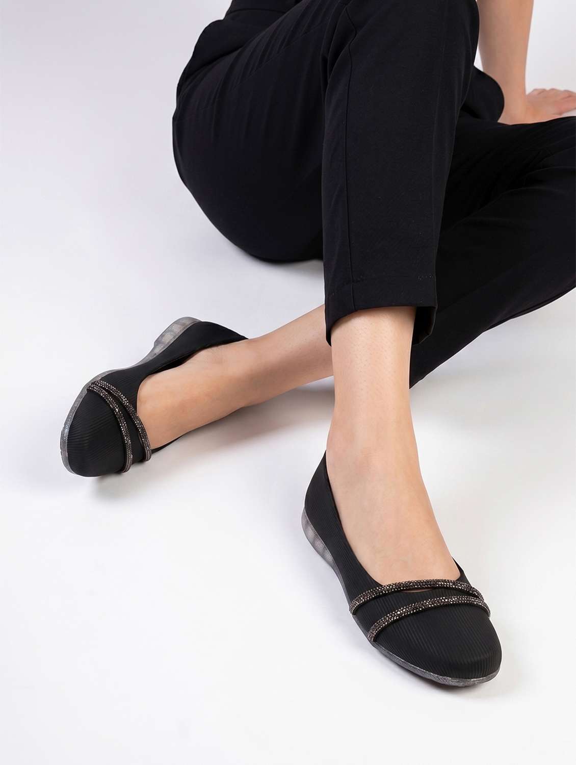 women embellished slip on ballerina - 22565130 -  Standard Image - 5