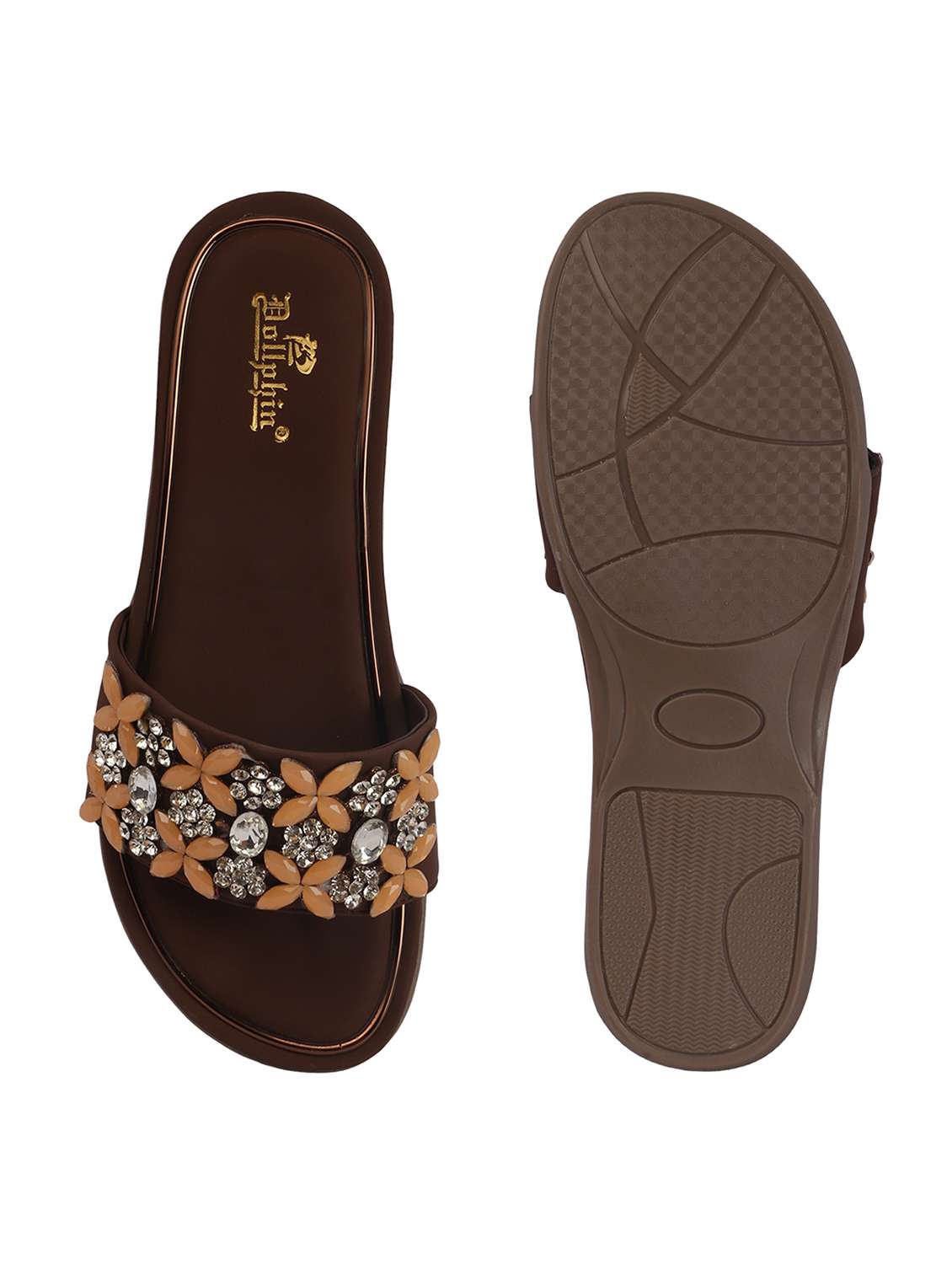 women embellished toe separator flats - 22565148 -  Standard Image - 3