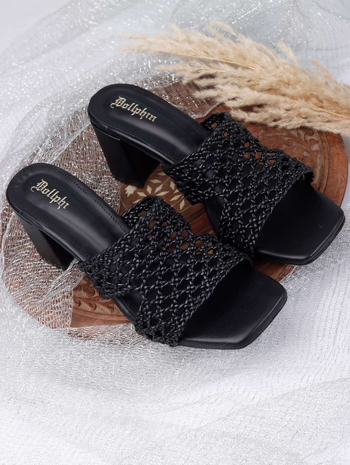 women textured slip on sandal