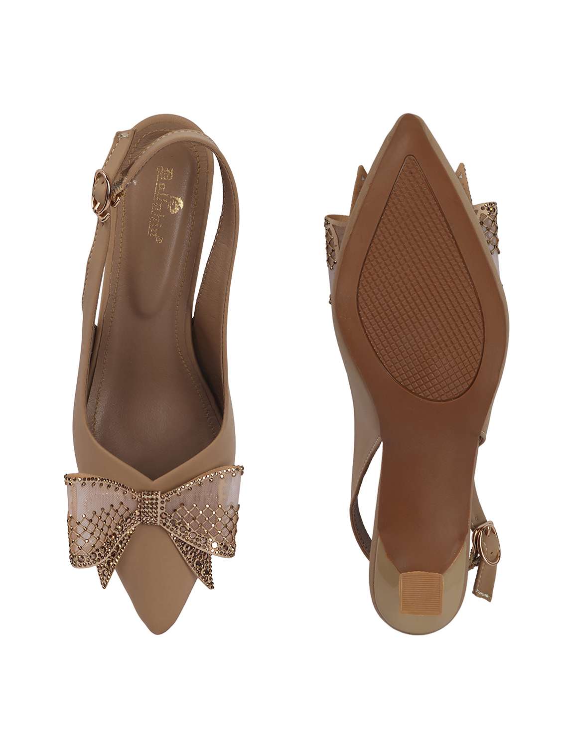 women embellished back strap sandal - 22565175 -  Standard Image - 3