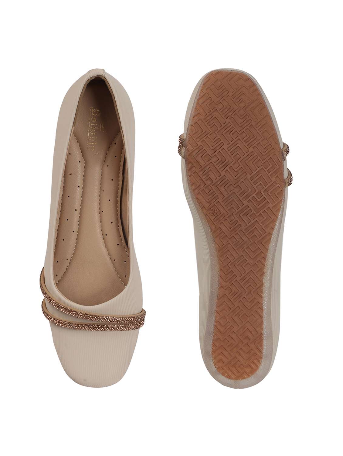 women embellished slip  on ballerina - 22565252 -  Standard Image - 3