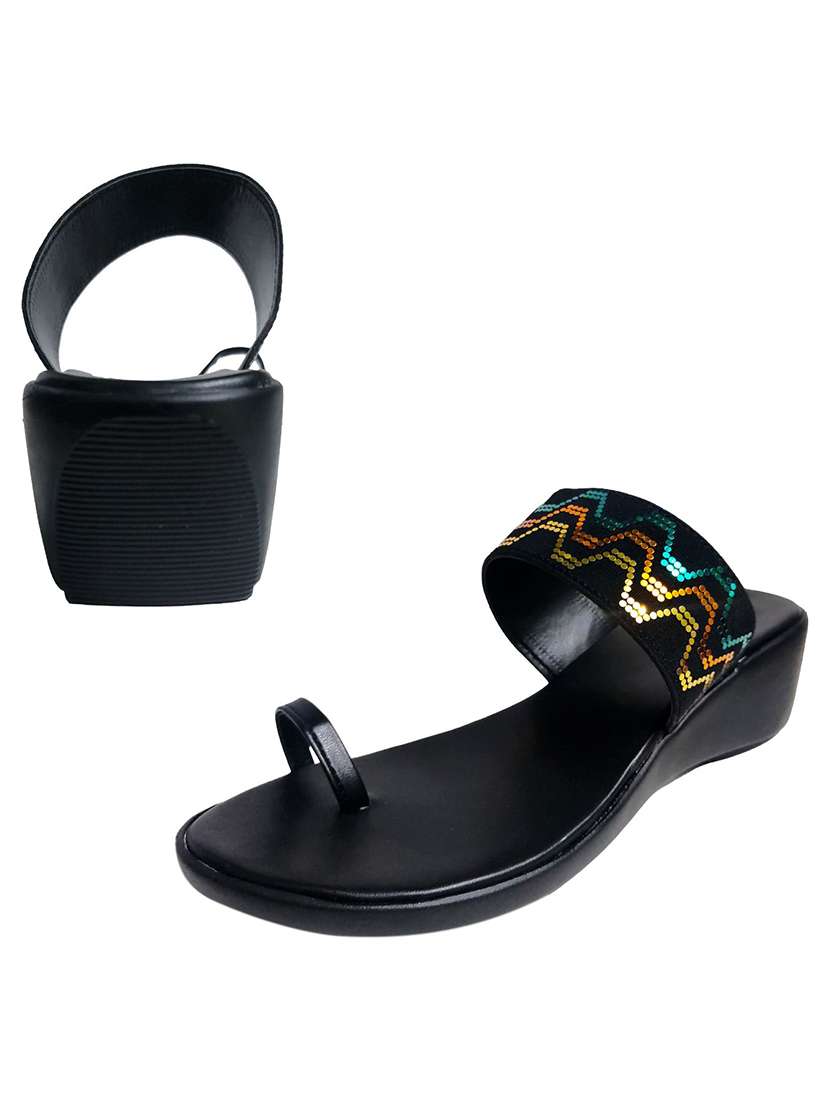 women embellished one toe wedges - 22565261 -  Standard Image - 3