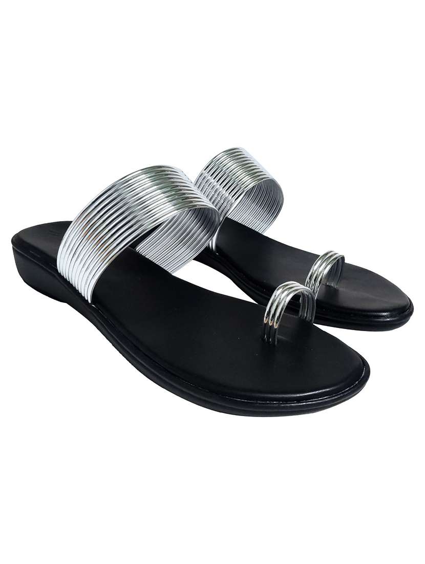 women solid one toe wedges