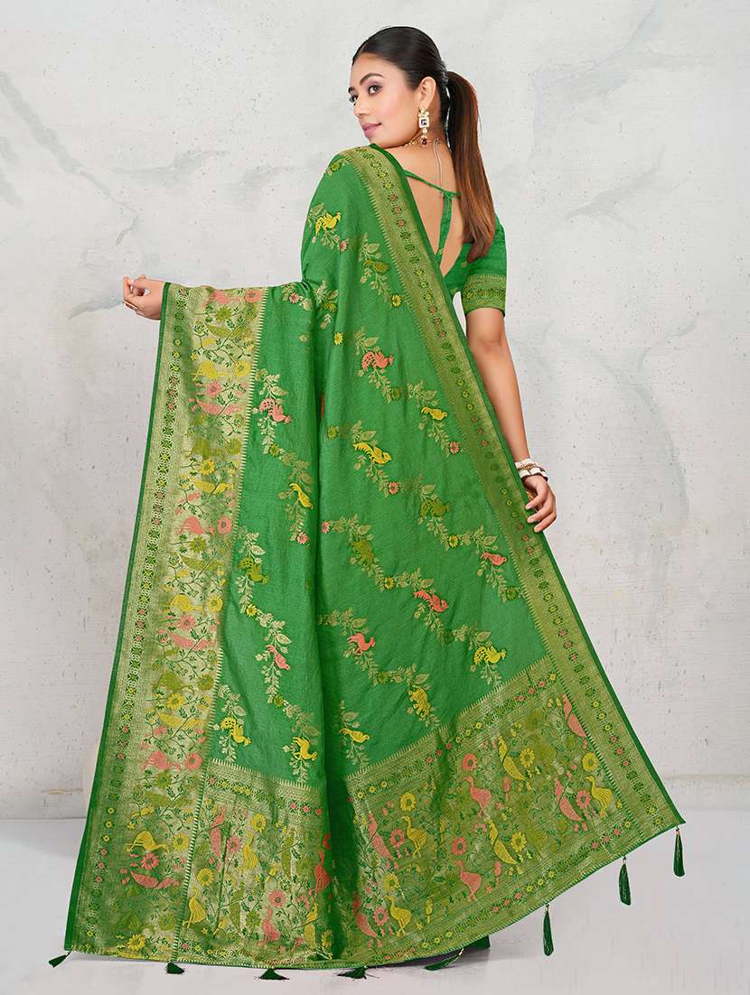 women self design banarasi saree with blouse - 22565266 -  Standard Image - 3
