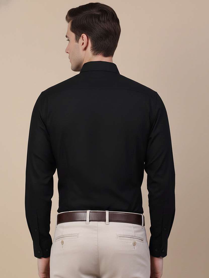 men solid long sleeves formal shirt - 22565301 -  Standard Image - 3