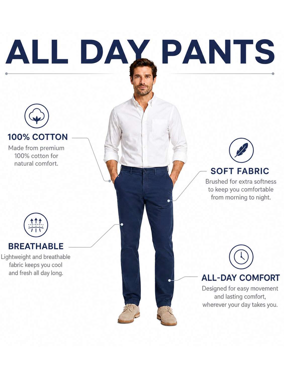 men solid mid rise slim fit chinos - 22565389 -  Standard Image - 5
