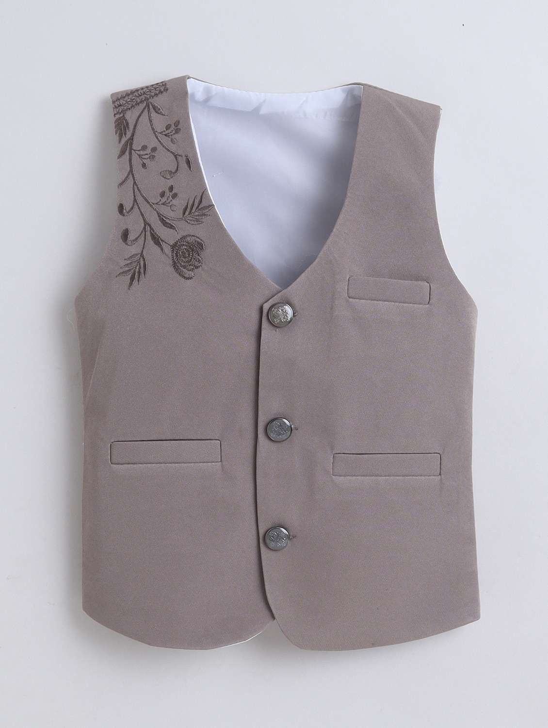 Grey Cotton Blend Suit Sets Twin & Dungaree - 22565403 -  Standard Image - 3