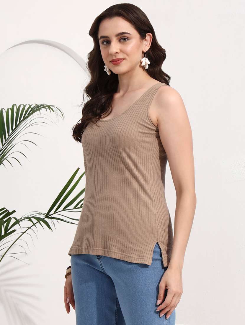 women solid sleeveless camisole - 22565483 -  Standard Image - 3