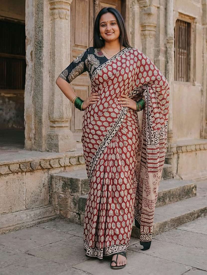 women printed casual wear saree