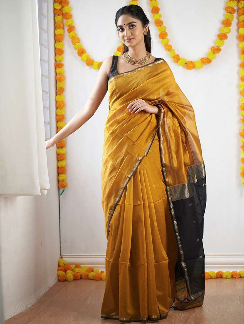 women self design southern silk saree with blouse