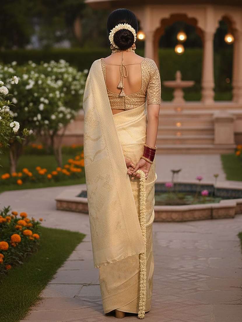 women self design banarasi saree with blouse - 22565698 -  Standard Image - 3