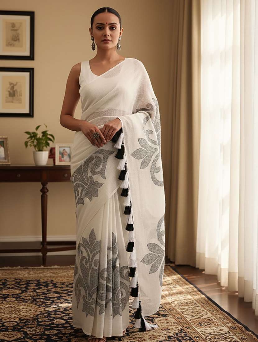 women printed casual wear saree