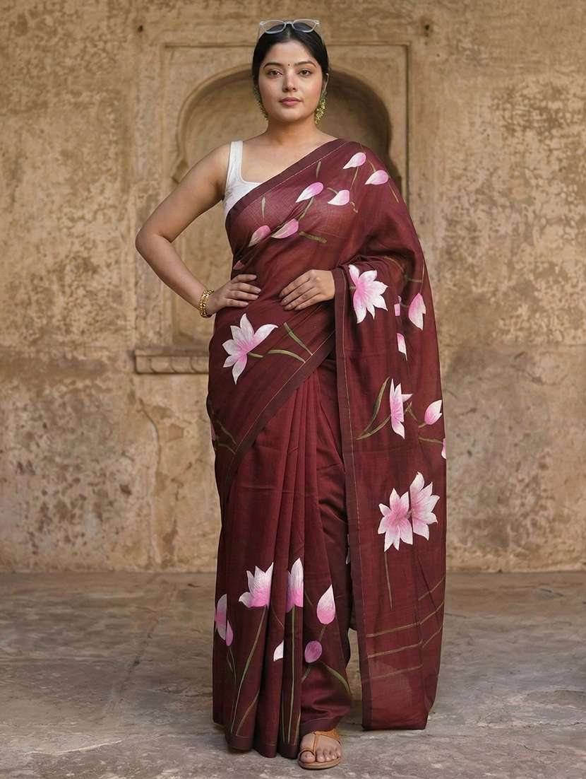 women printed casual wear saree