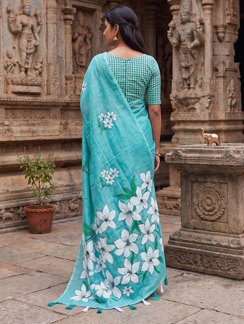 women printed casual wear saree - 22566043 -  Standard Image - 3