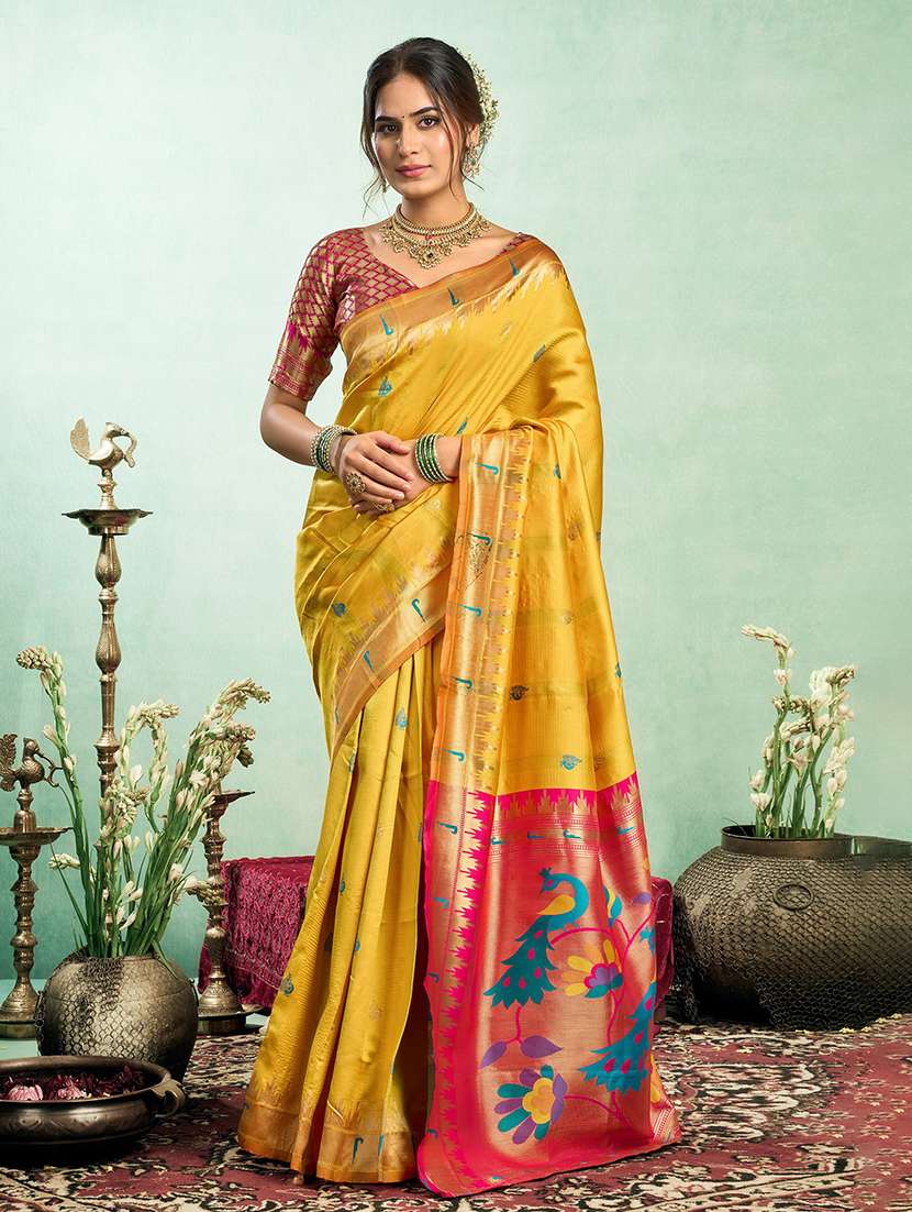 women self design paithani saree