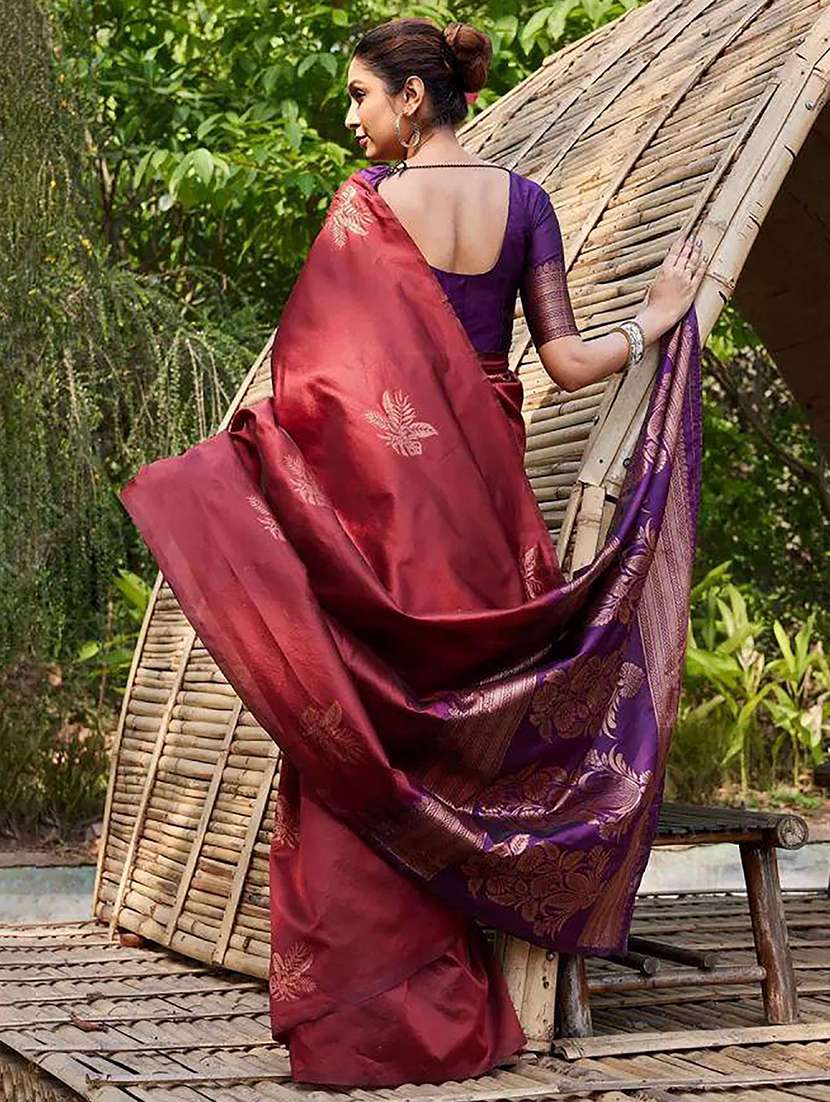 women self design banarasi saree with blouse - 22566097 -  Standard Image - 3