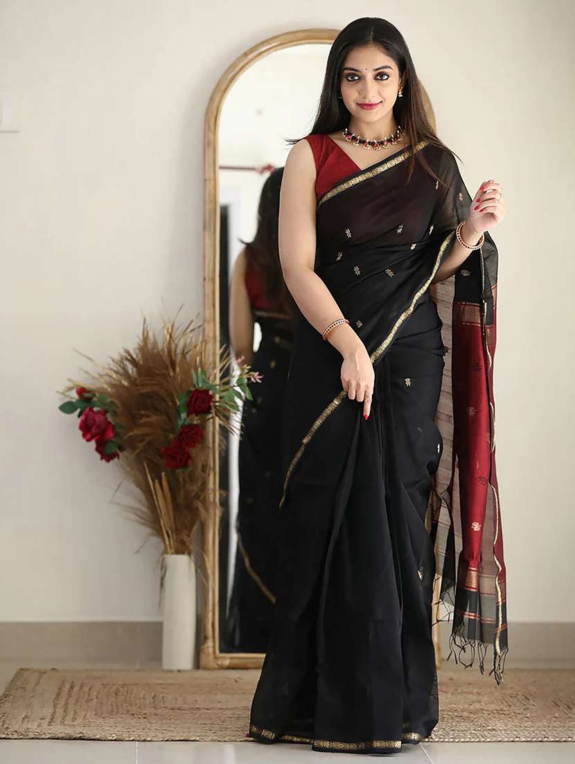 women self design southern silk saree with blouse