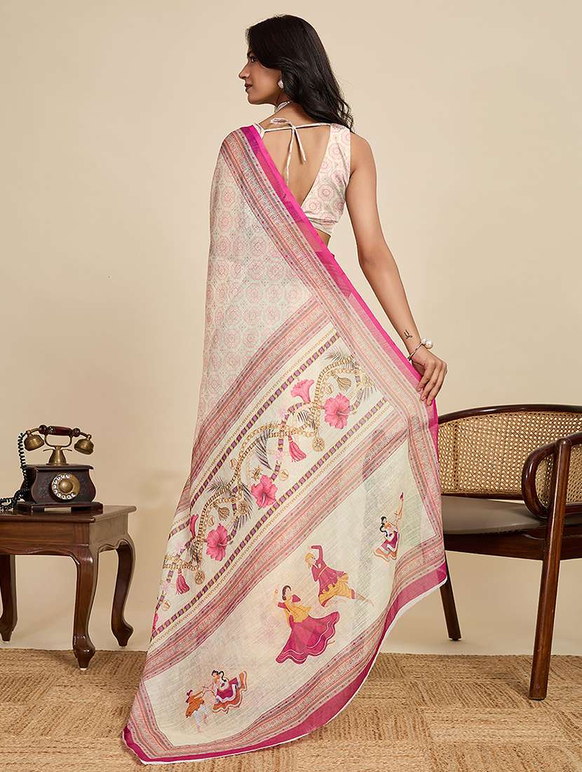 women printed casual wear saree - 22566136 -  Standard Image - 3
