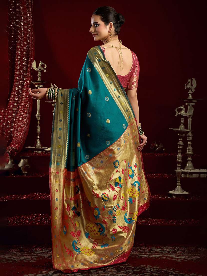 women self design paithani saree with blouse - 22566289 -  Standard Image - 3