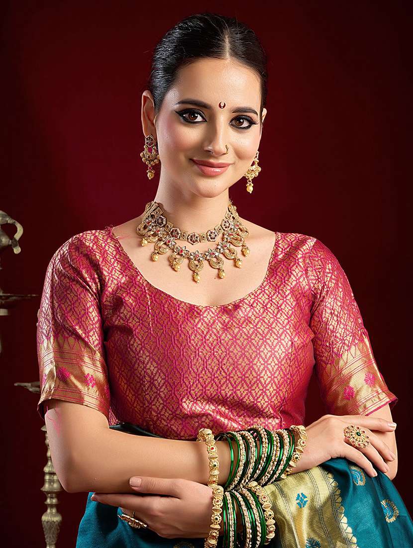 women self design paithani saree with blouse - 22566289 -  Standard Image - 5