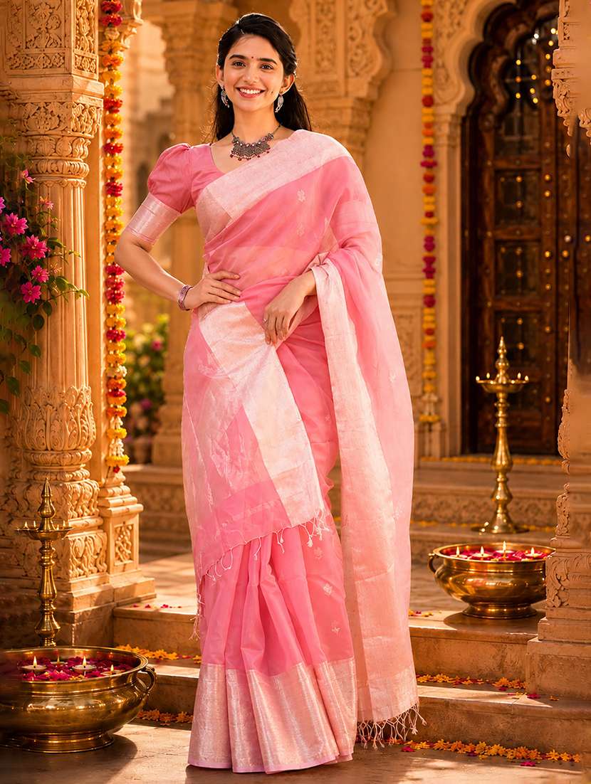 women self design bordered saree with blouse - 22566315 -  Standard Image - 3