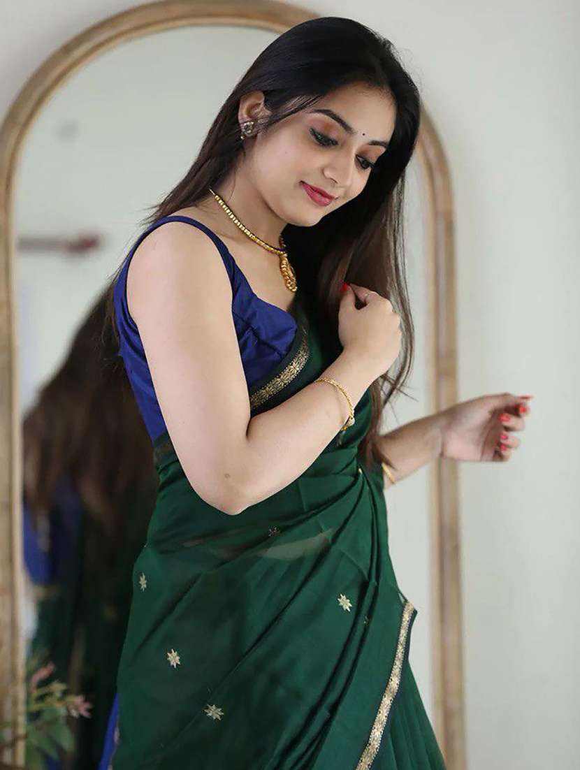 women self design southern silk saree with blouse - 22566320 -  Standard Image - 3