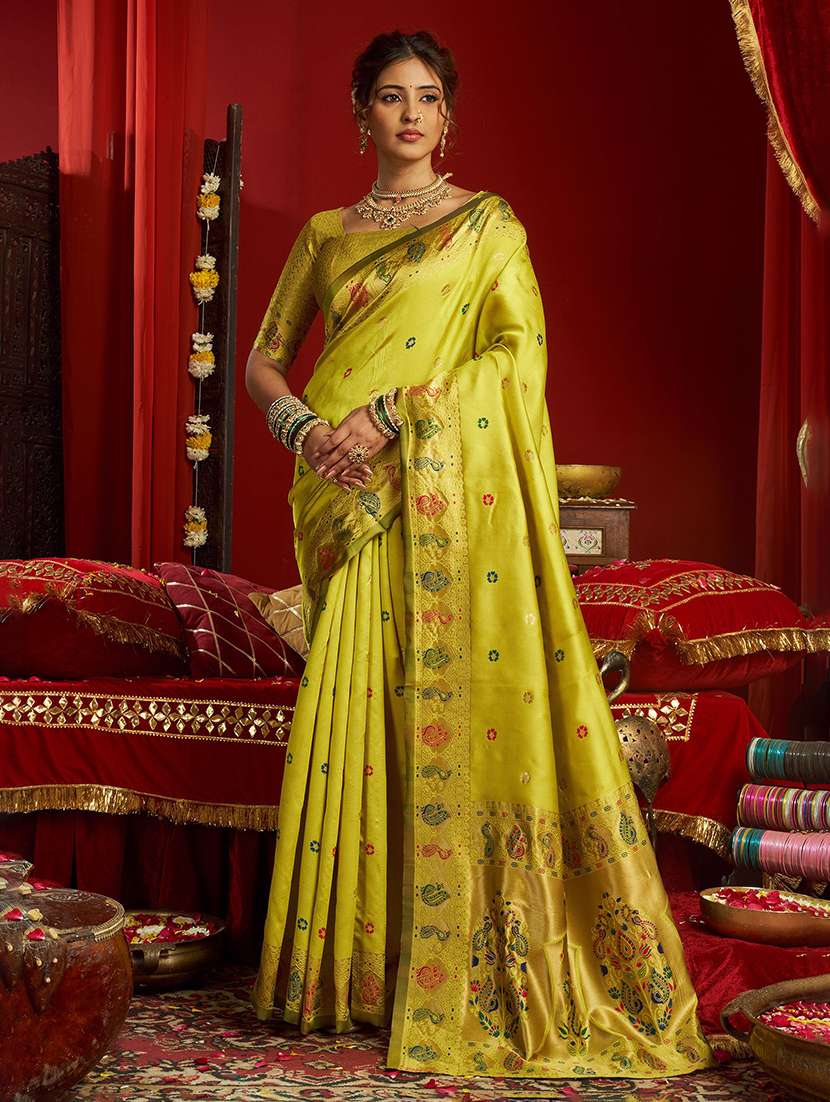 women self design paithani saree with blouse