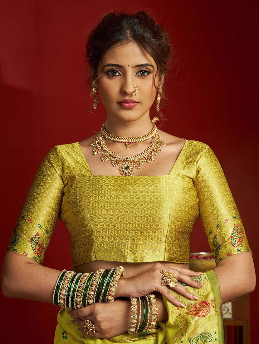 women self design paithani saree with blouse - 22566392 -  Standard Image - 5