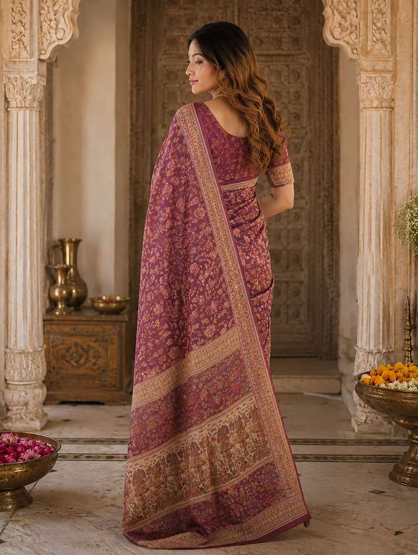 Women Printed Casual Wear Saree - 22566422 -  Standard Image - 3