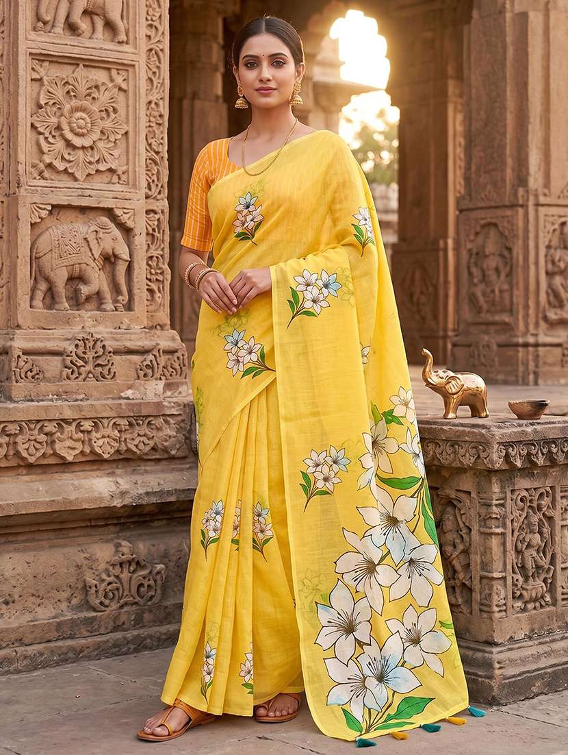 women printed casual wear saree - 22566478 -  Standard Image - 3