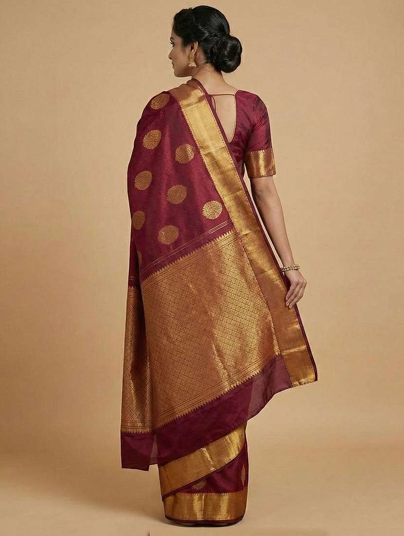 women self design banarasi saree with blouse - 22566499 -  Standard Image - 3