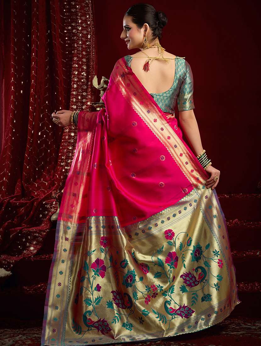 women self design paithani saree with blouse - 22566503 -  Standard Image - 3