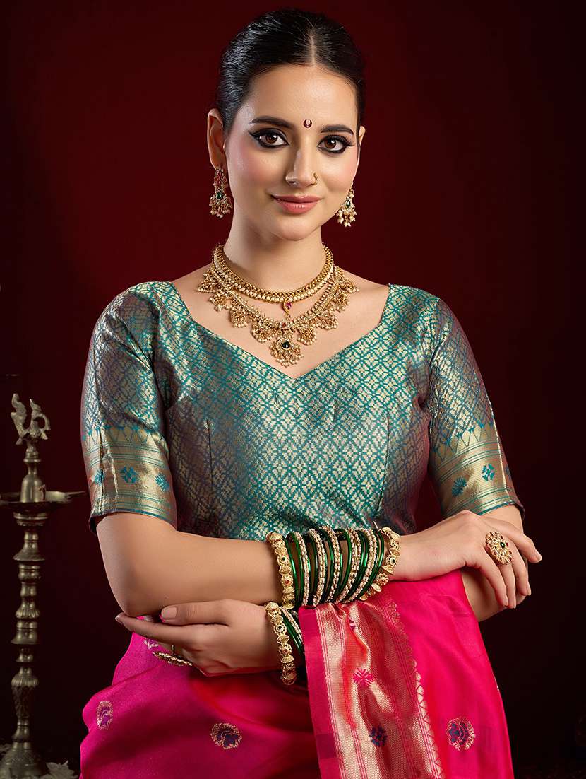 women self design paithani saree with blouse - 22566503 -  Standard Image - 5