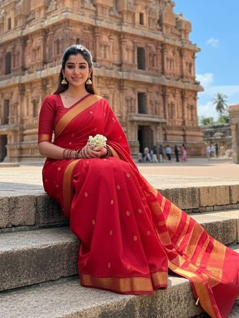 women self design bordered saree with blouse - 22566553 -  Standard Image - 3