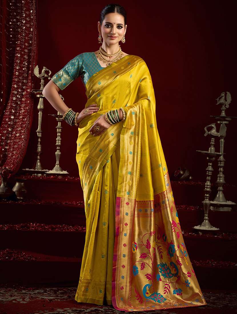women self design paithani saree with blouse