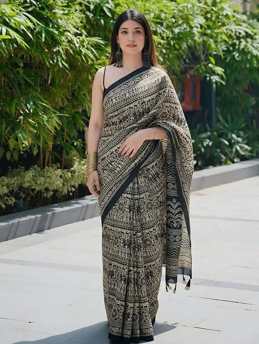 women printed casual wear saree