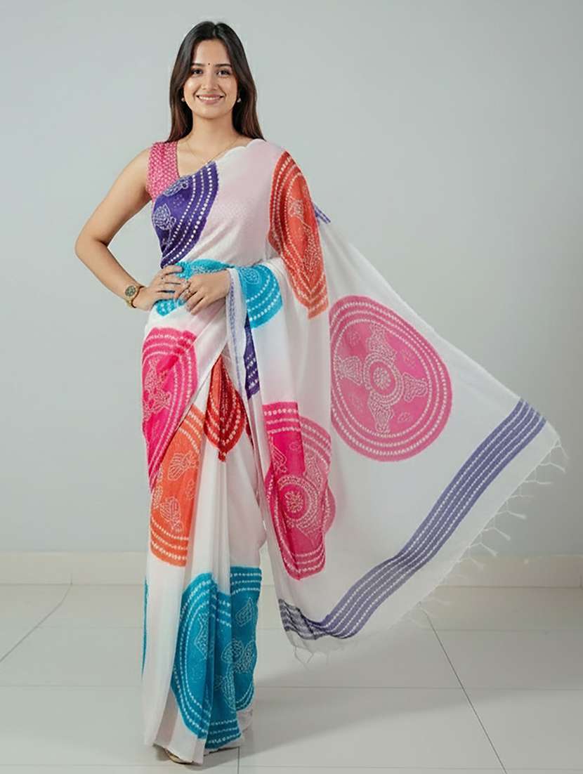women printed casual wear saree